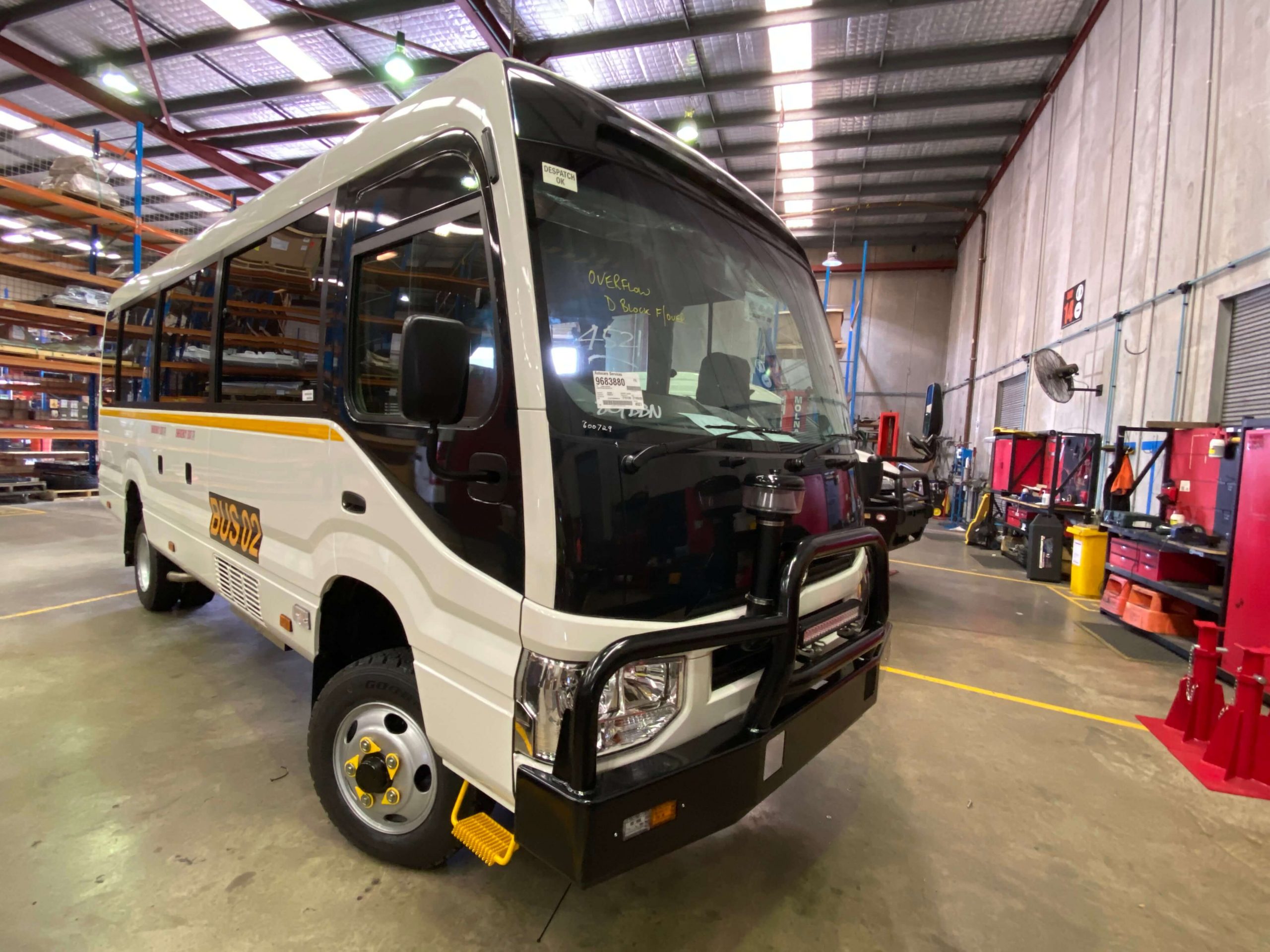 Toyota Coaster 4 4 conversion and GVM upgrade D J Engineers